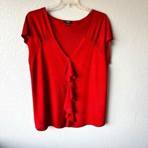 Alfani silk blend knit ruffled top